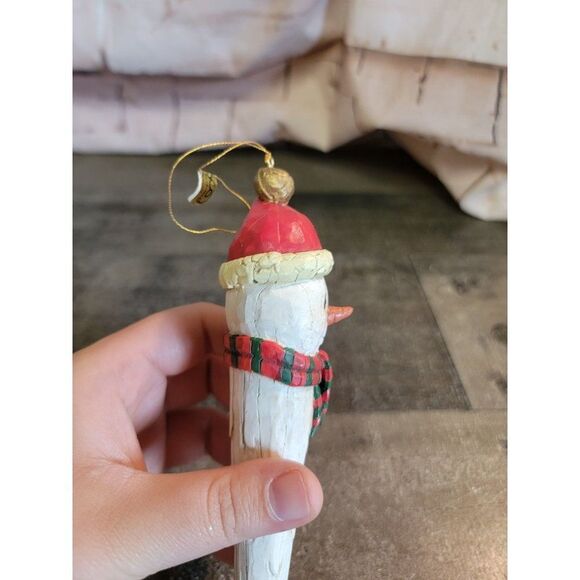 Enesco snowman icicle smile scarf ornament Xmas decor - Picture 4 of 8